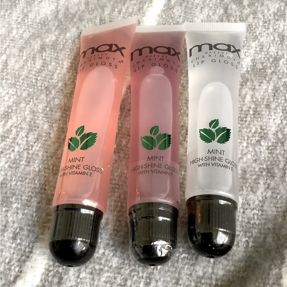 Max Makeup mint High shine Lip Gloss with vitamin E pack of 3 - Picture 1 of 2
